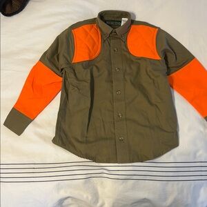 Kids - Olive and Orange Button-Up Shirt